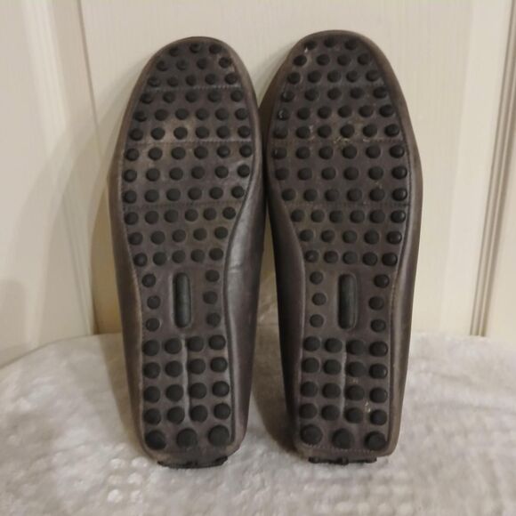 Grey Italian Leather Bit Driver Loafers by To Boot New York Adam 10 Old Money